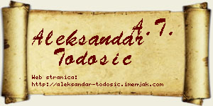 Aleksandar Todosić vizit kartica